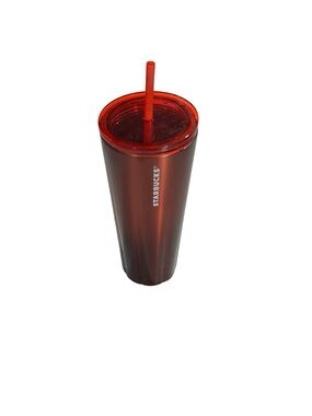 Starbucks Holiday 2020 Red Scalloped Metallic Stainless Steel Tumbler Venti 24oz
